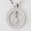 Roberto Coin Cento Baby O Diamond Circle Pendant 0.82 ct 19 mm 18K W Gold 8,925
