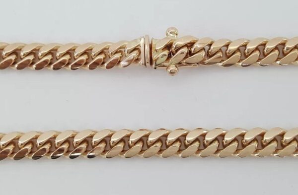 14K Rose Gold Italy Cuban Link Chain Necklace 24" Inches 49.6 Grams 5.1 mm Wide