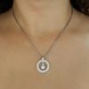 Roberto Coin Cento Baby O Diamond Circle Pendant 0.82 ct 19 mm 18K W Gold 8,925
