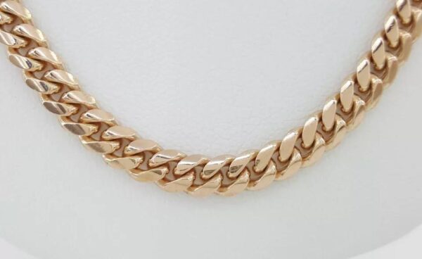 14K Rose Gold Italy Cuban Link Chain Necklace 24" Inches 49.6 Grams 5.1 mm Wide