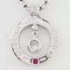 Roberto Coin Cento Baby O Diamond Circle Pendant 0.82 ct 19 mm 18K W Gold 8,925