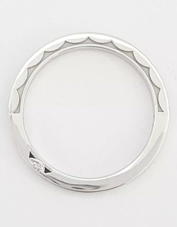 TACORI Sculpted Crescent 2649-15B12 Platinum 0.17 Diamond Band Rtl 2,990 Sz 6.5