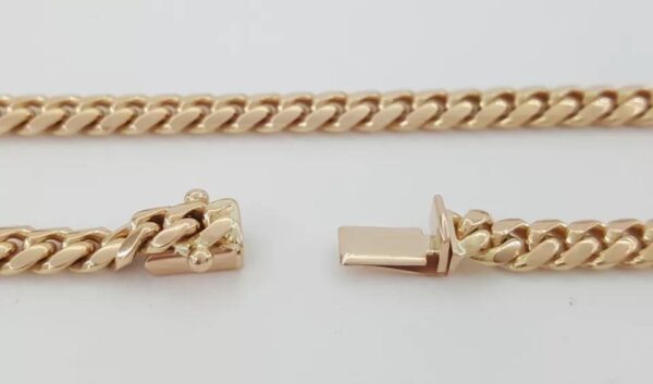 14K Rose Gold Italy Cuban Link Chain Necklace 24" Inches 49.6 Grams 5.1 mm Wide