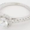 Natural Round Diamond Halo Engagement Ring 0.83 ct 14k White Gold Retail 2495