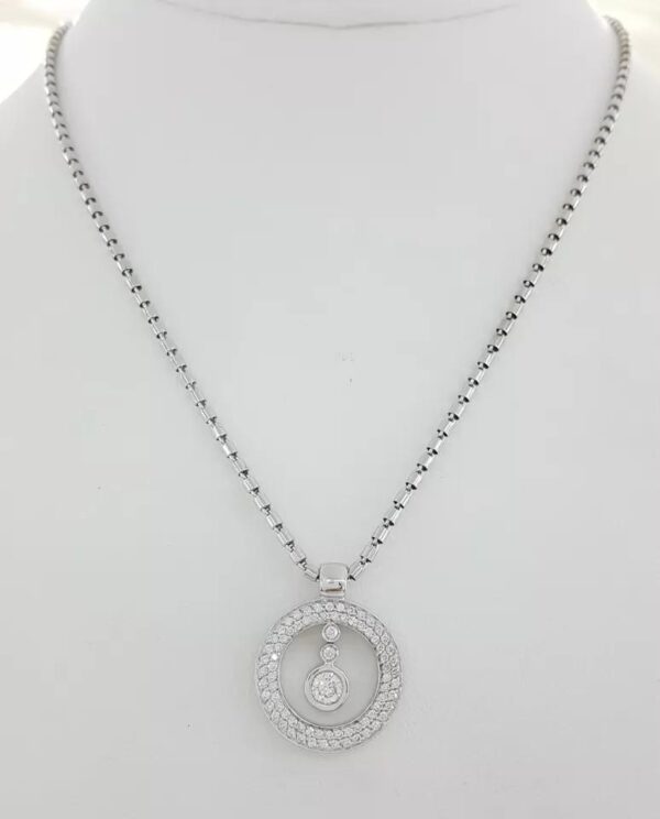 Roberto Coin Cento Baby O Diamond Circle Pendant 0.82 ct 19 mm 18K W Gold 8,925
