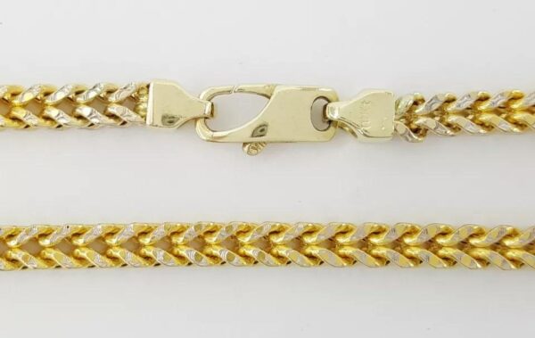 Yellow Gold Square Franco Lightweight Chain Necklace 10K 24" 19.7 Grams 3.8 mm