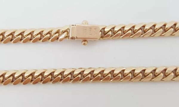 14K Rose Gold Italy Cuban Link Chain Necklace 24" Inches 49.6 Grams 5.1 mm Wide