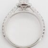 Natural Round Diamond Halo Engagement Ring 0.83 ct 14k White Gold Retail 2495