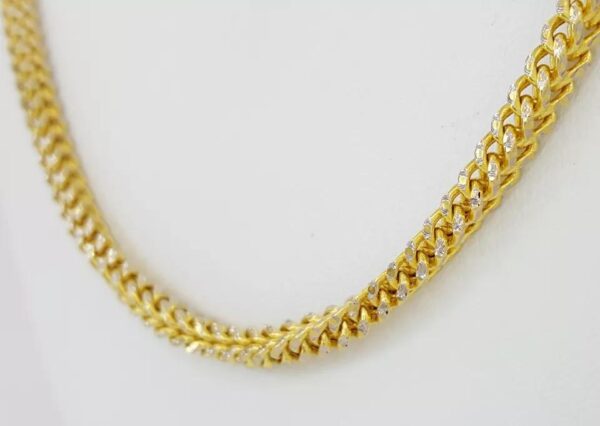 Yellow Gold Square Franco Lightweight Chain Necklace 10K 24" 19.7 Grams 3.8 mm