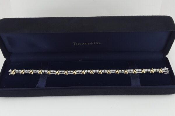 Tiffany & Co. Schlumberger 36 Stone Diamond Bracelet 3.11 ct 7" Plat 18K Rt $47K