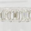 Emerald Cut Diamond Full Circle Eternity Wedding Anniversary Band 9.24 ct Plat