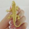 Vintage Yellow Gold Diamond & Ruby Eyes Lizard Brooch Pin 18K 18.3 grams 57.5mm