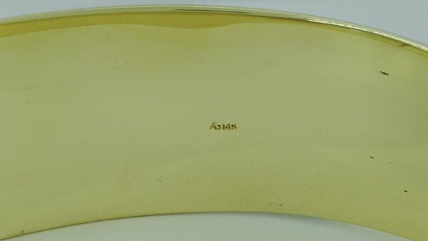 Asch Grossbardt Round Diamond & Enamel Multi Stone Bangle 61g 14K Yellow Gold