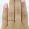 0.25 ct 14k Rose Gold Half Circle Round Diamonds Wedding Band 1.9mm Rtl 870