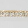 0.25 ct 14k Rose Gold Half Circle Round Diamonds Wedding Band 1.9mm Rtl 870