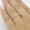 0.25 ct 14k Rose Gold Half Circle Round Diamonds Wedding Band 1.9mm Rtl 870