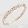 0.25 ct 14k Rose Gold Half Circle Round Diamonds Wedding Band 1.9mm Rtl 870
