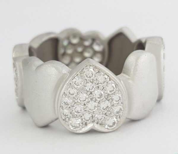 Fred of Paris Diamond Heart Earrings Ring Bracelet Set 8.32 ct 18K Rtl 30,000+