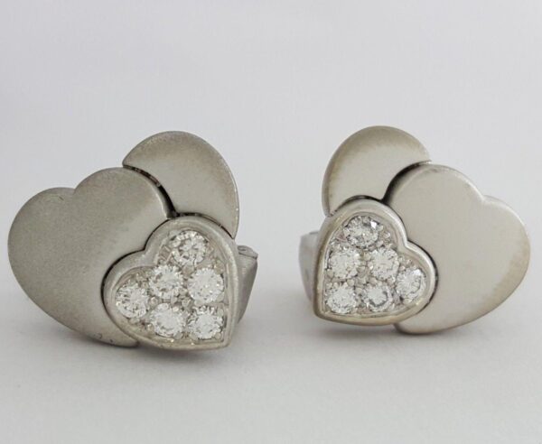 Fred of Paris Diamond Heart Earrings Ring Bracelet Set 8.32 ct 18K Rtl 30,000+