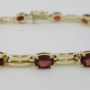 Oval Garnets Tennis Bracelet 14k Yellow Gold 8ct 12.2 Grams 7.25"