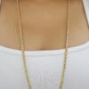 14K Yellow Gold Diamond Cut Rope Chain Necklace 30" 33.7 Grams 3.7 mm