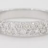 Helzberg Two Row Half Circle Round Diamond Wedding Band 0.75 ct 14k White Gold