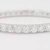 Round Diamond Full Circle Eternity Wedding Anniversary Ring 0.5 ct 14k W Gold