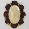 Vintage Old European Cut Garnet 14k Yellow Gold Ring 2.4 ct 5.7 Grams