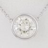 Natural Round Diamond By The Yard Solitaire Necklace 0.82 ct 14K W Gold Rtl $4k