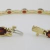 Oval Garnets Tennis Bracelet 14k Yellow Gold 8ct 12.2 Grams 7.25"