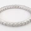 Round Diamond Full Circle Eternity Wedding Anniversary Ring 0.5 ct 14k W Gold