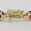 Oval Garnets Tennis Bracelet 14k Yellow Gold 8ct 12.2 Grams 7.25"