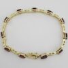 Oval Garnets Tennis Bracelet 14k Yellow Gold 8ct 12.2 Grams 7.25"