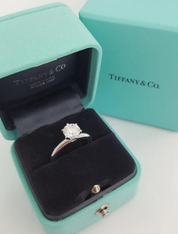 Tiffany & Co Round Diamond Solitaire Platinum Engagement Ring 1.11 ct Rtl $20.2K