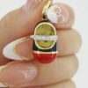 Aaron Basha Diamond Pave Shoe Charm Pendant 18k Yellow Gold