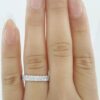 Helzberg Two Row Half Circle Round Diamond Wedding Band 0.75 ct 14k White Gold