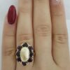 Vintage Old European Cut Garnet 14k Yellow Gold Ring 2.4 ct 5.7 Grams