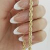 14K Yellow Gold Diamond Cut Rope Chain Necklace 30" 33.7 Grams 3.7 mm