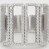 Diamond Open Work Pave Statement Ring 0.7 ct 14k White Gold 17mm Retail $3k