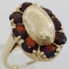 Vintage Old European Cut Garnet 14k Yellow Gold Ring 2.4 ct 5.7 Grams