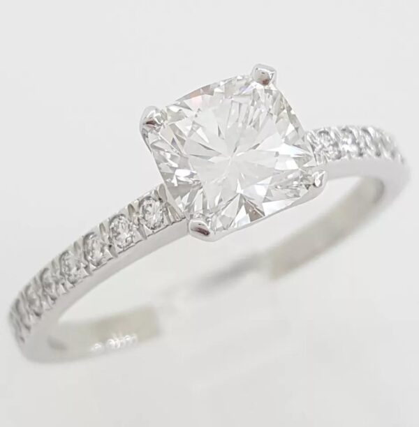 Tiffany & Co Novo Cushion Cut Diamond Engagement Ring 1.23 ct Rtl $15.5K
