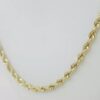 14K Yellow Gold Diamond Cut Rope Chain Necklace 30" 33.7 Grams 3.7 mm