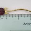 Vintage 18K Yellow Gold Rose Amethyst Pin Brooch 14.3 Grams 3”