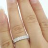 Helzberg Two Row Half Circle Round Diamond Wedding Band 0.75 ct 14k White Gold
