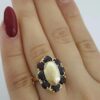 Vintage Old European Cut Garnet 14k Yellow Gold Ring 2.4 ct 5.7 Grams