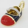 Aaron Basha Diamond Pave Shoe Charm Pendant 18k Yellow Gold