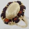 Vintage Old European Cut Garnet 14k Yellow Gold Ring 2.4 ct 5.7 Grams