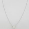 Natural Round Diamond By The Yard Solitaire Necklace 0.82 ct 14K W Gold Rtl $4k
