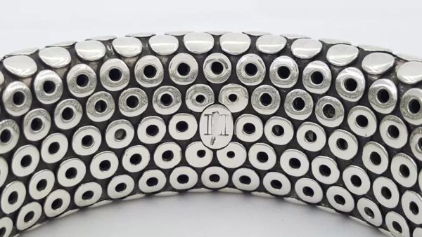 John Hardy Sterling Silver Dot Flex Cuff Bracelet 22.3 mm 107.2 grams
