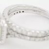 Princess Cut Diamond Halo Engagement Ring Set 2.82 ct 14K White Gold Retail $16K